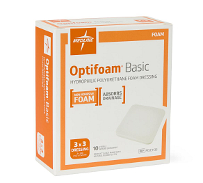 Medline Optifoam Basic 3x3inch 10/Box