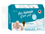 Ace Sabaah Super Dry Adult Diapers Pack of 30 Large