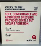 Activheal Silicone Adhesive Border Foam 15x15cm 10/Box